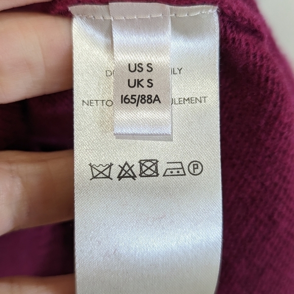 Free People Magenta Wool Blend Sweater Scoop Neck S - Picture 11 of 13